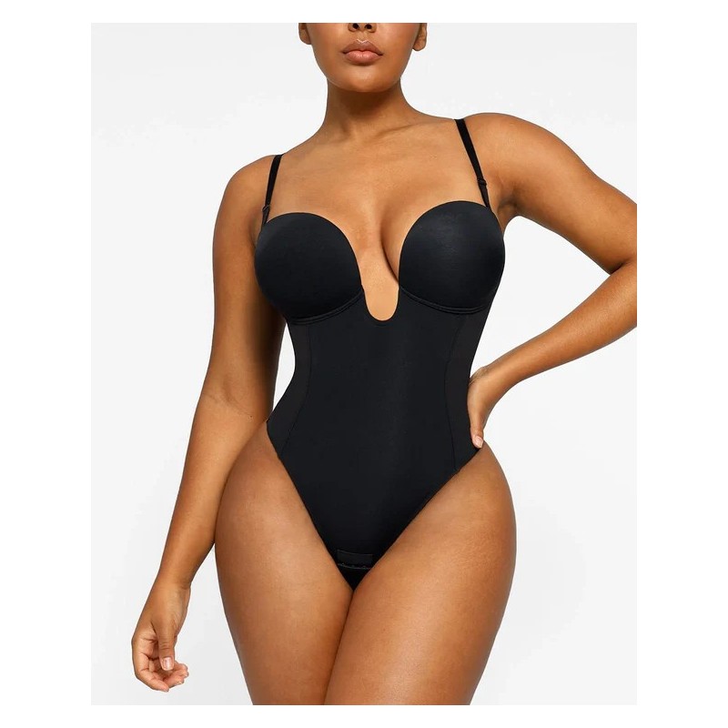 BOOT-YEAH™ Bodysuit MeshSmooth™ Deep Plunge à dos bas BOOT-YEAH™ Bodysuit MeshSmooth™ Deep Plunge à dos bas