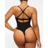 BOOT-YEAH™ Bodysuit MeshSmooth™ Deep Plunge à dos bas