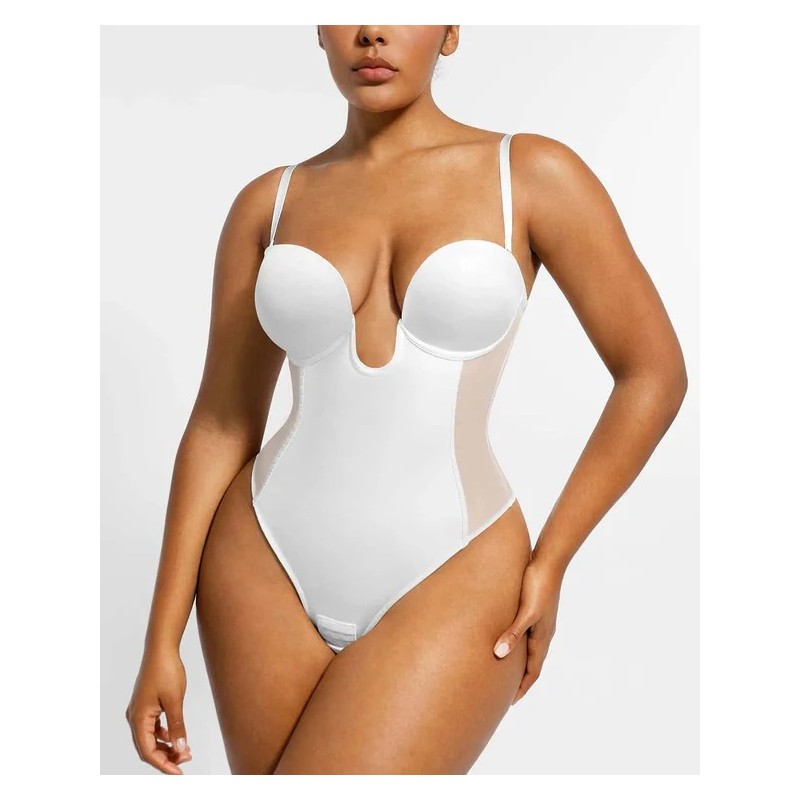 BOOT-YEAH™ Bodysuit MeshSmooth™ Deep Plunge à dos bas BOOT-YEAH™ Bodysuit MeshSmooth™ Deep Plunge à dos bas