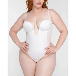 BOOT-YEAH™ Bodysuit MeshSmooth™ Deep Plunge à dos bas