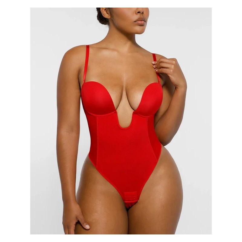BOOT-YEAH™ Bodysuit MeshSmooth™ Deep Plunge à dos bas BOOT-YEAH™ Bodysuit MeshSmooth™ Deep Plunge à dos bas
