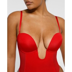 BOOT-YEAH™ Bodysuit MeshSmooth™ Deep Plunge à dos bas