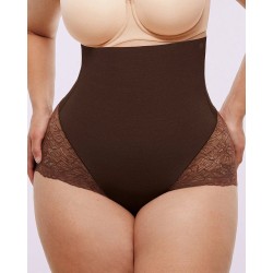 Bare Essentials™ MeshSmooth™ Taille haute Brief de dentelle sheer