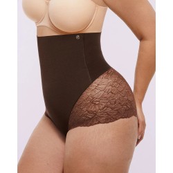 Bare Essentials™ MeshSmooth™ Taille haute Brief de dentelle sheer