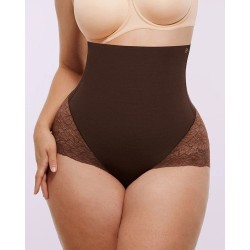 Bare Essentials™ MeshSmooth™ Taille haute Brief de dentelle sheer