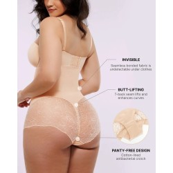 Bare Essentials™ MeshSmooth™ Taille haute Brief de dentelle sheer