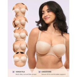 Bare Essentials™ AirSlim® Soutien-gorge poussé sans bretelle convertible