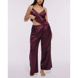 Bare Essentials™ Pantalon de pyjama en dentelle satiné