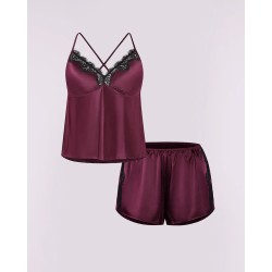 Bare Essentials™ Satin dentelle pyjama Shorts Set