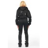 femmes halloway noir zip-up super empilé trackset