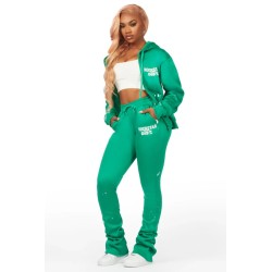 femmes halloway noir zip-up super empilé trackset