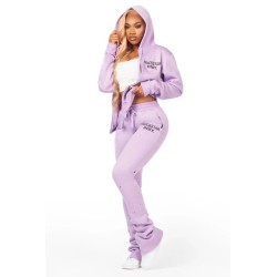 femmes halloway noir zip-up super empilé trackset