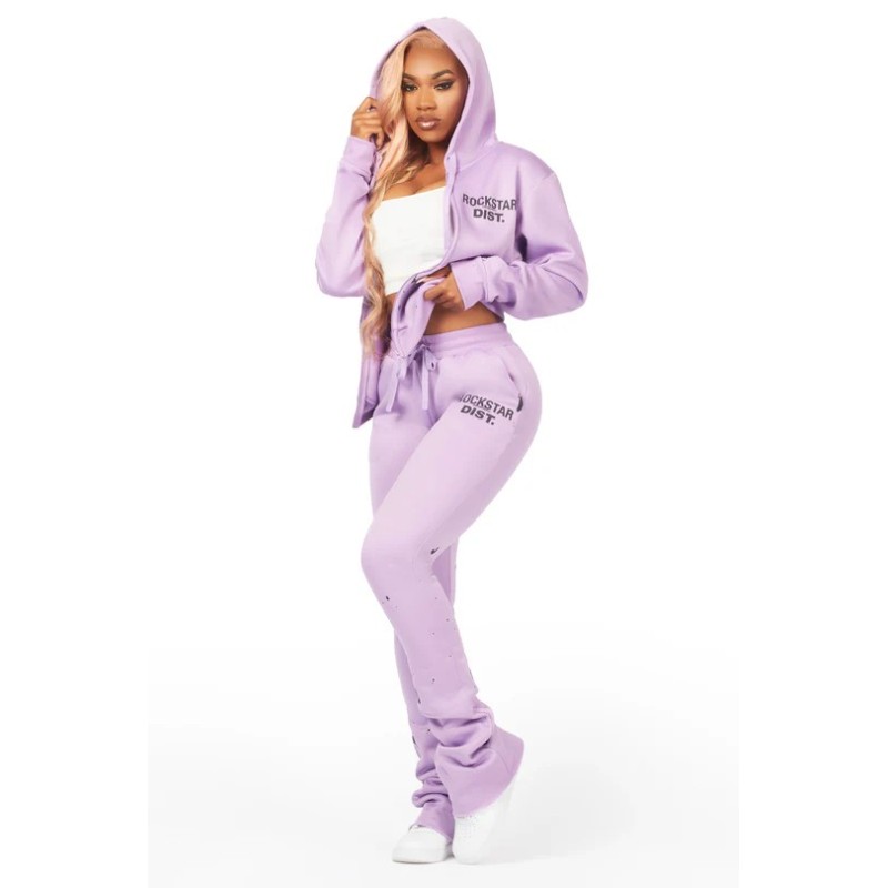 femmes halloway noir zip-up super empilé trackset femmes halloway noir zip-up super empilé trackset