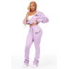 femmes halloway noir zip-up super empilé trackset