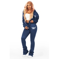 femmes halloway noir zip-up super empilé trackset