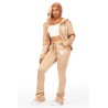 femmes halloway noir zip-up super empilé trackset