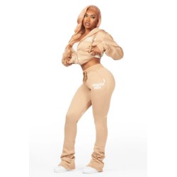 femmes halloway noir zip-up super empilé trackset