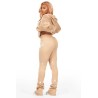 femmes halloway noir zip-up super empilé trackset