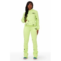 hadley jaune super empilé trackset pour femmes