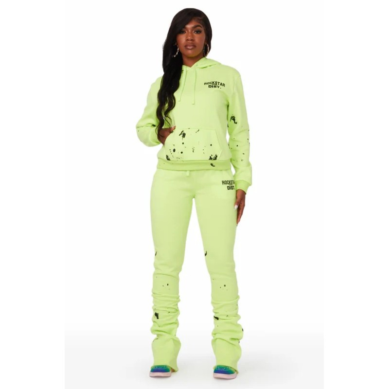 hadley jaune super empilé trackset pour femmes