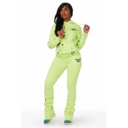 hadley jaune super empilé trackset pour femmes