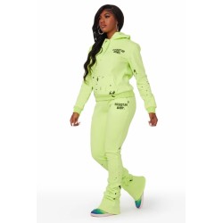 hadley jaune super empilé trackset pour femmes