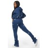 hadley jaune super empilé trackset pour femmes