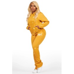hadley jaune super empilé trackset pour femmes