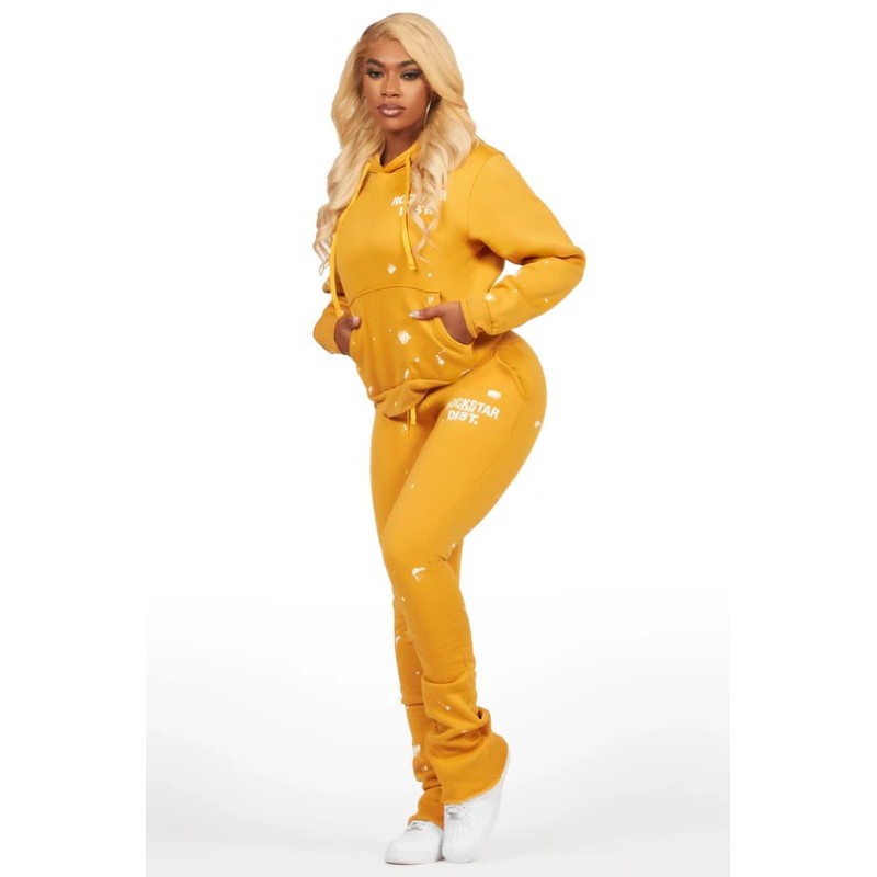hadley jaune super empilé trackset pour femmes hadley jaune super empilé trackset pour femmes
