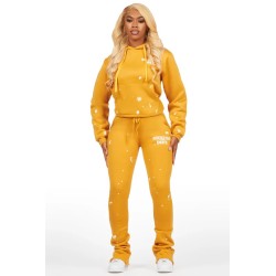 hadley jaune super empilé trackset pour femmes