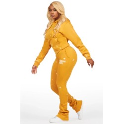 hadley jaune super empilé trackset pour femmes