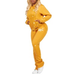 hadley jaune super empilé trackset pour femmes