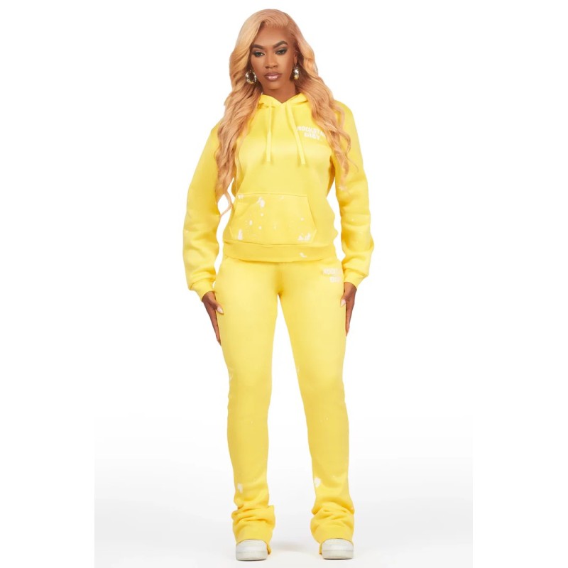 hadley jaune super empilé trackset pour femmes hadley jaune super empilé trackset pour femmes