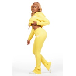 hadley jaune super empilé trackset pour femmes