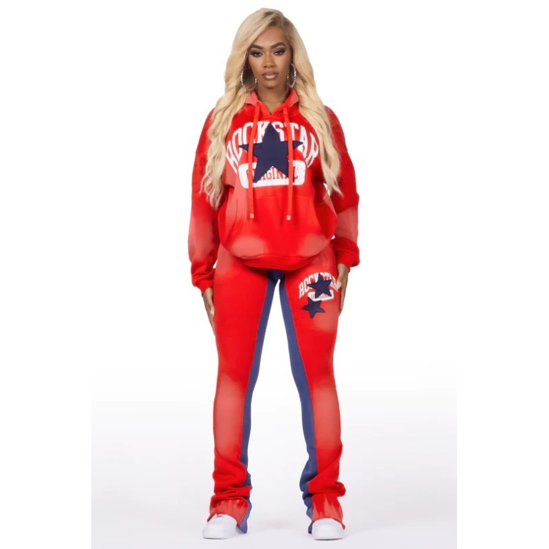 Trackset super empilé donique rouge pour femmes Trackset super empilé donique rouge pour femmes