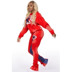 Trackset super empilé donique rouge pour femmes