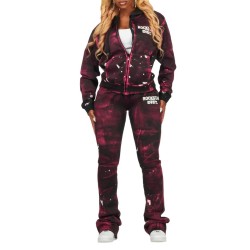 Femmes martina zip-up super empilé trackset