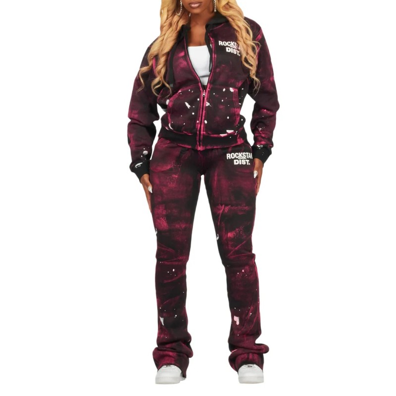 Femmes martina zip-up super empilé trackset