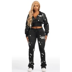 trackset empilé tricot noir maxine pour femmes