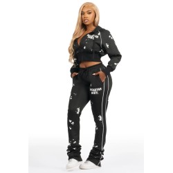trackset empilé tricot noir maxine pour femmes