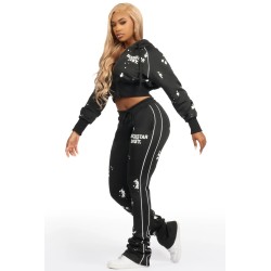 trackset empilé tricot noir maxine pour femmes