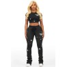 femme kristina t-shirt super empilé trackset