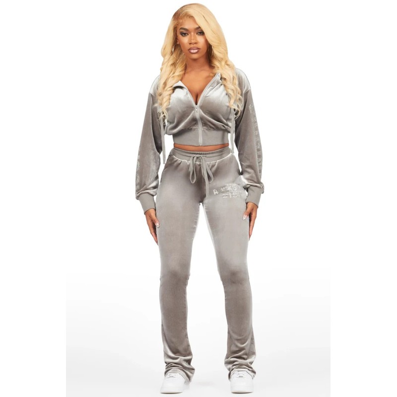 Trackset en velour empilé shakura pour femmes