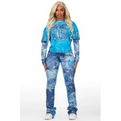 chriseana camo double couche t-shirt trackset pour femmes