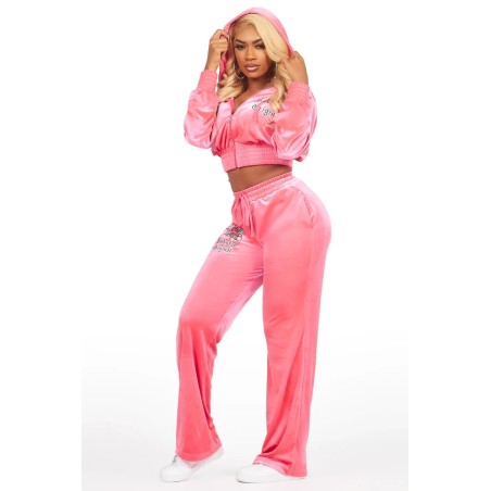 Trackset en velour empilé lanaya baggy pour femmes