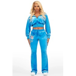 Trackset en velour empilé lanaya baggy pour femmes