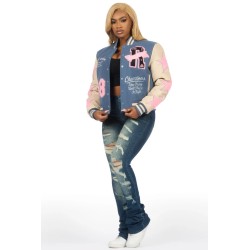 veste varsity oversized pour femmes