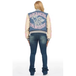 veste varsity oversized pour femmes