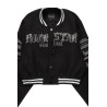 femme gianni tan crop strass veste varsity