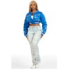 femme shanda récolte strass veste varsity